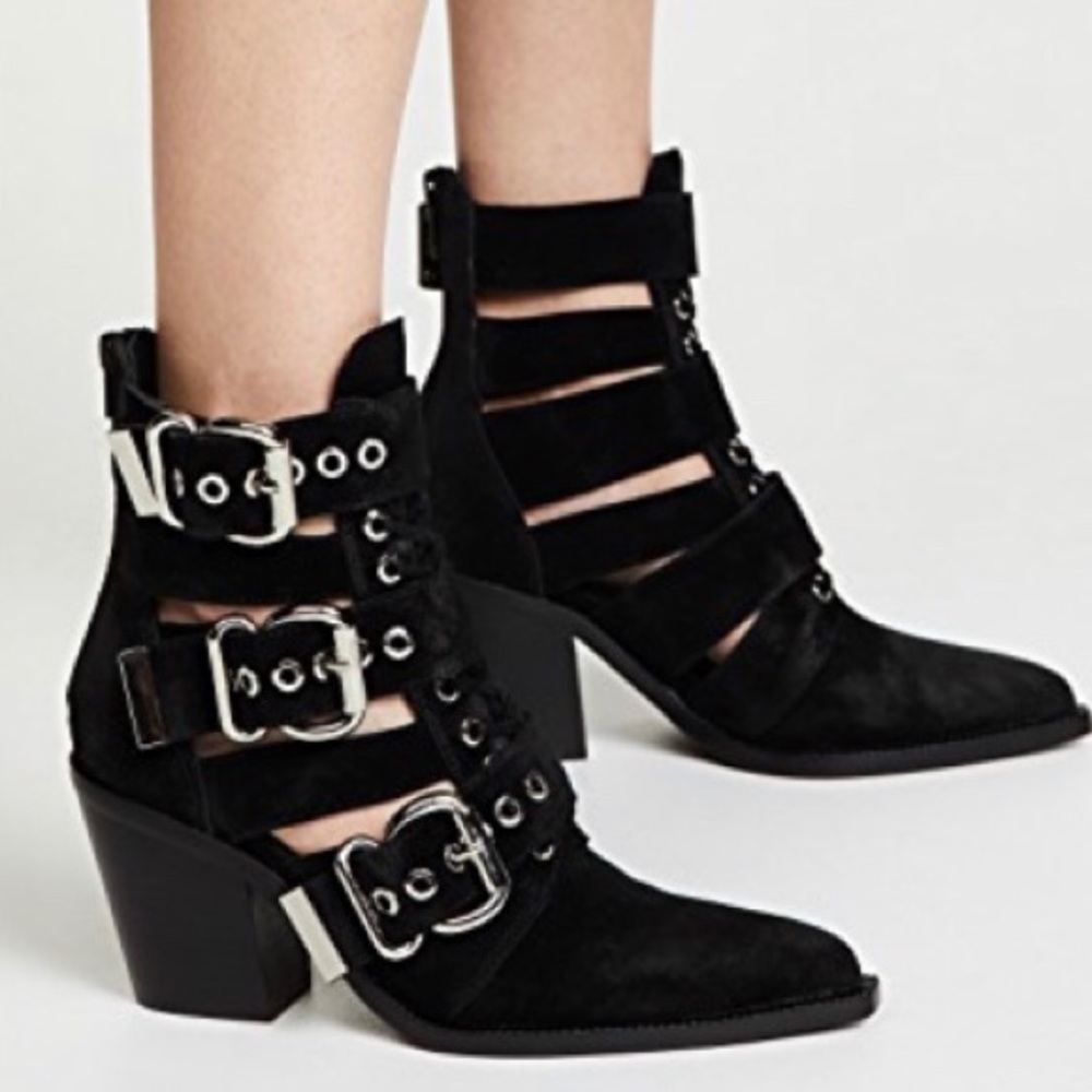 🎉HP Jeffrey Campbell Caceres Leather Buckle Boot - Picture 8 of 8